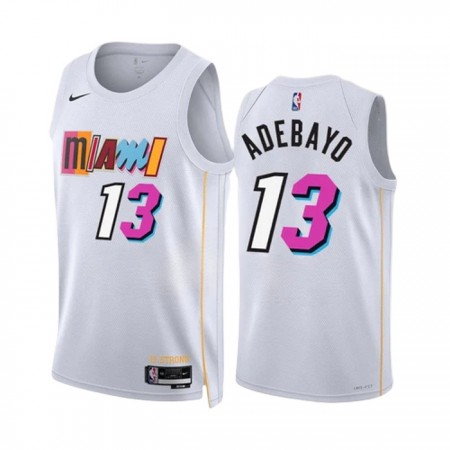 Män Miami Heat Tröja Bam Adebayo 13 Nike 2022-23 City Edition Vit Swingman